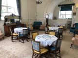 The completed new dining space for our residents in what was once old storage space.